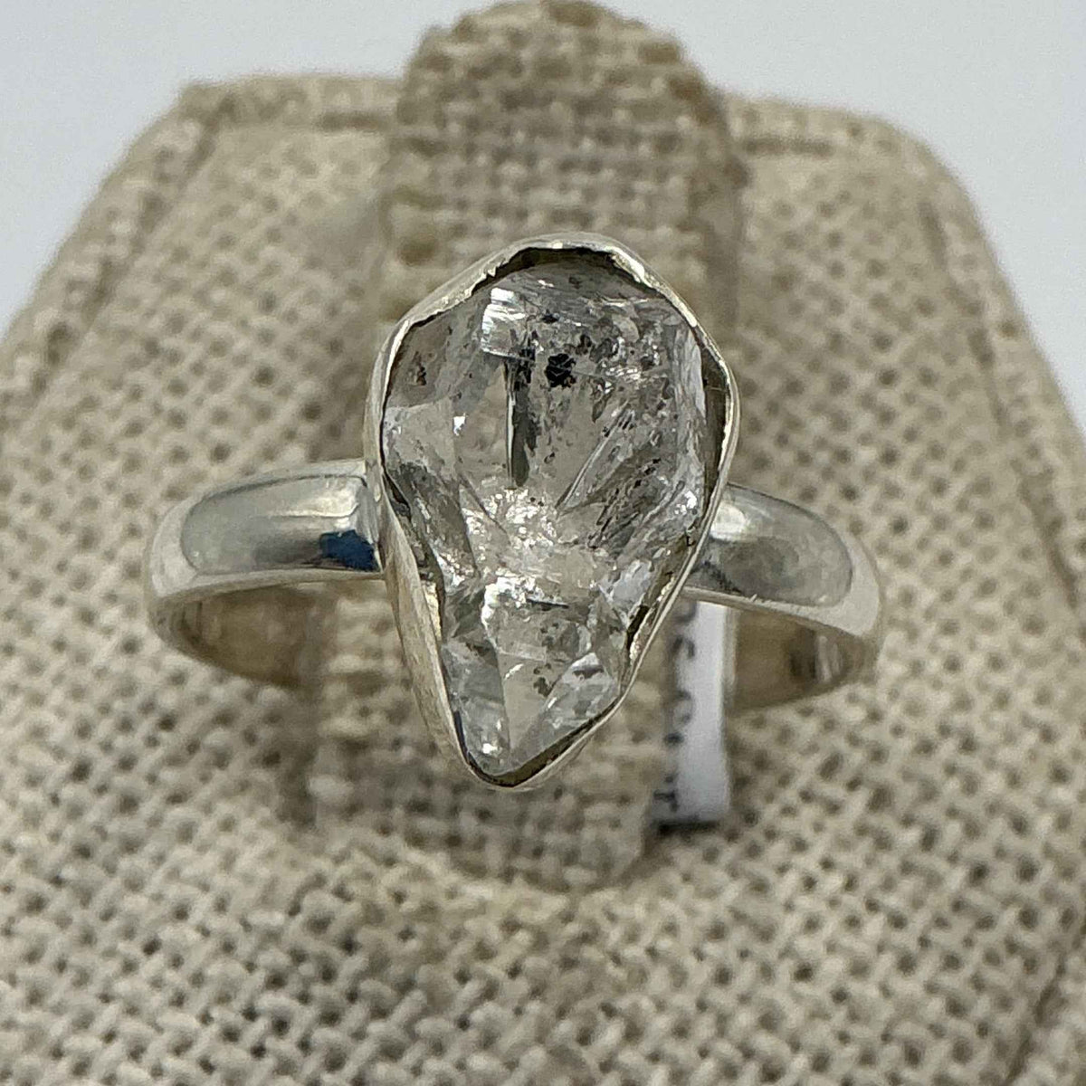 Sterling Silver Herkimer Diamond Ring - Size 6 - Clarity, Intuition & Alignment