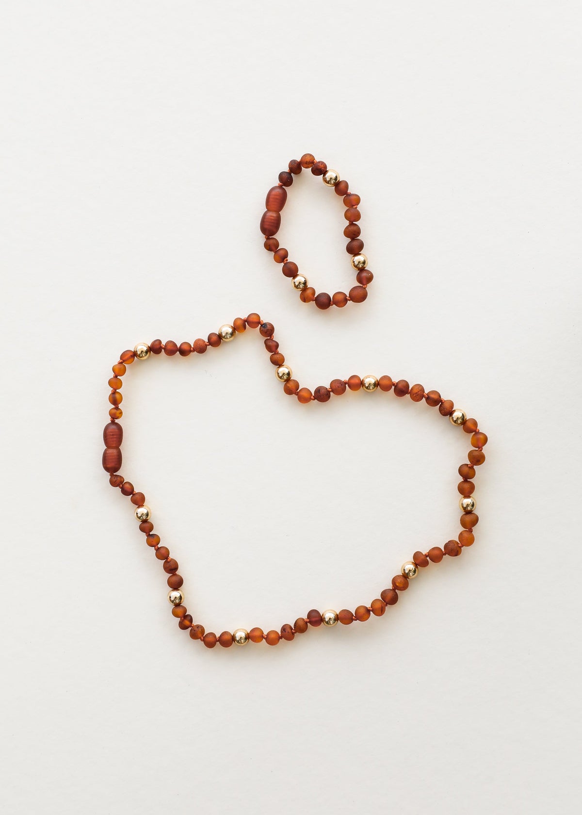 Raw Cognac Baltic Sea Amber + 14K Gold Filled Halo || Anklet or Bracelet
