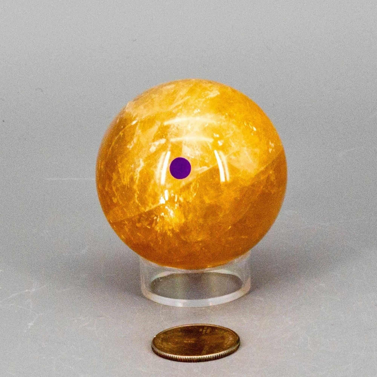 Honey Calcite Sphere 54mm and 56mm Warm Golden Crystal