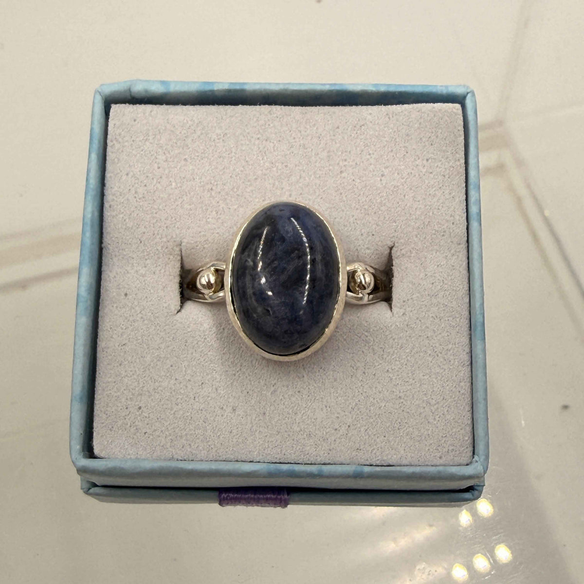Sterling Silver Split Bead Banded Pietersite Ring - Size 9 - Grounding, Transformative & Insightful