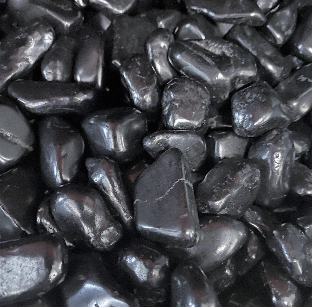 Black Shungite Tumbled Stones Mineral Karelia Russia (By The Piece or Pound) Type 2 Specimen