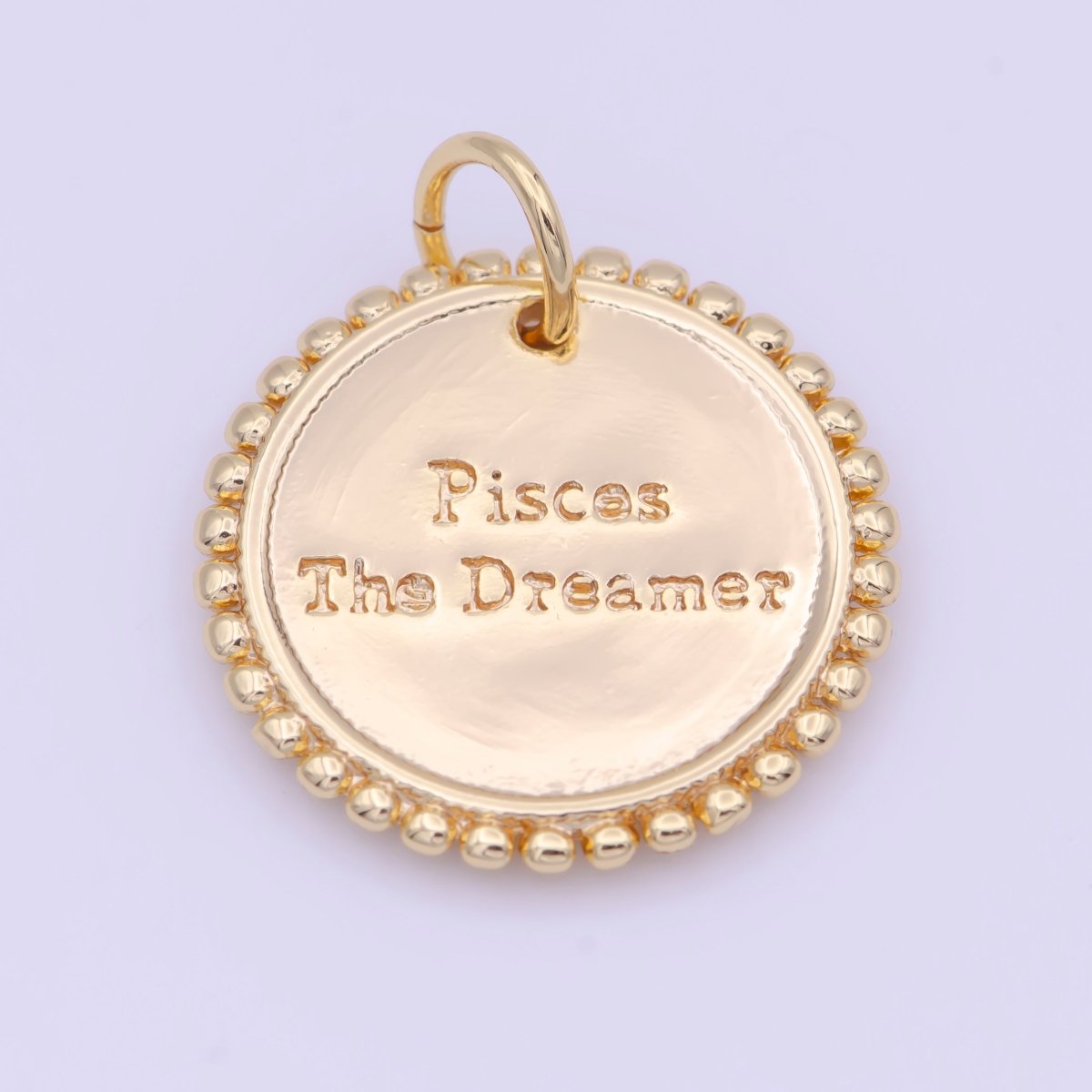 Double Sided Zodiac Horoscope Astrology Personalized Coin Charm | A-A1803-A-A1808(discontinued)