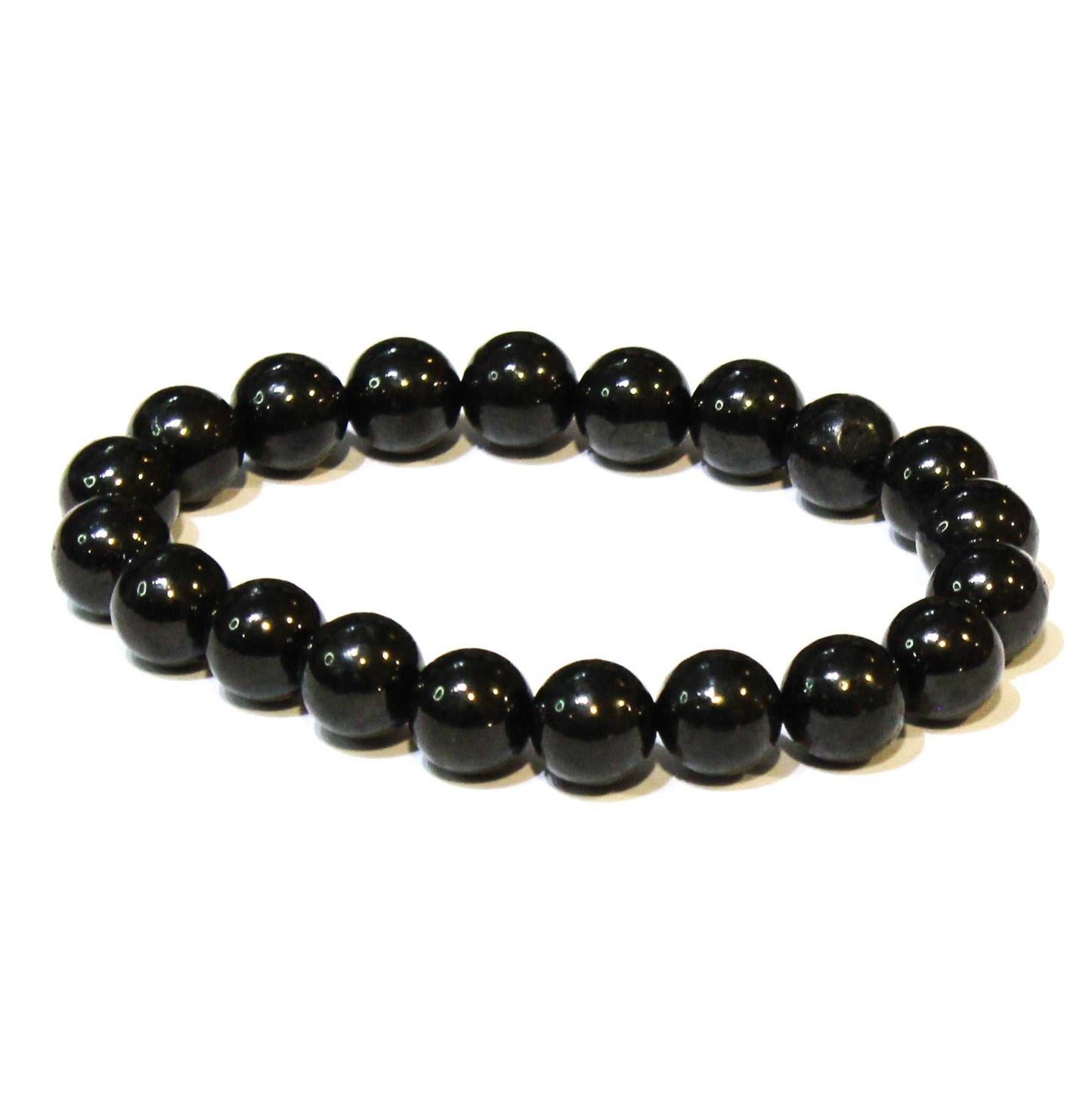 Jet Round Bead Bracelet - The Healer