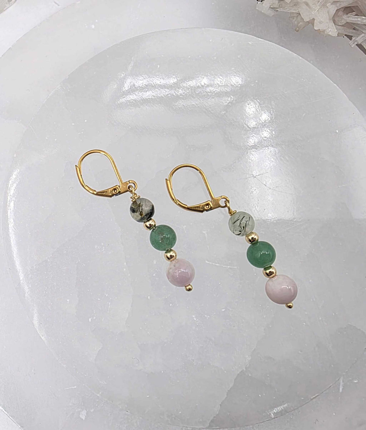 LEAD WITH LOVE-Kunzite, Green Aventurine, Prehnite Jewelry Set