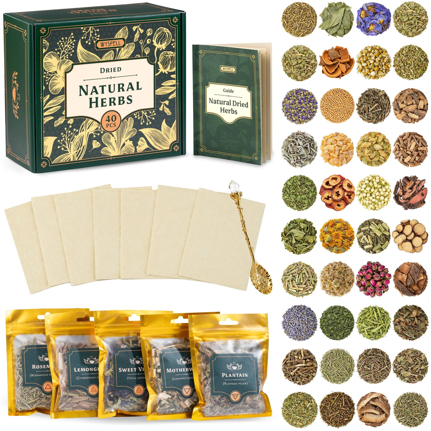 40 PCS Dried Herbs