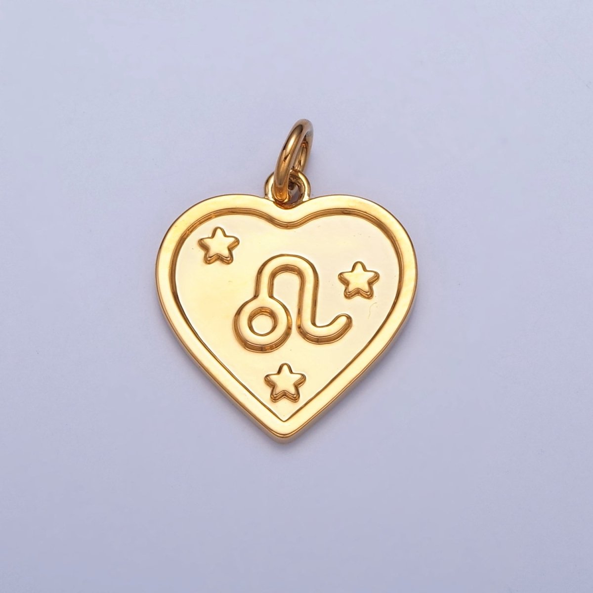 24k Gold Filled Heart Zodiac Charm Dainty Astrological Zodiac Signs Add on Charm A-A1451-A-A1456