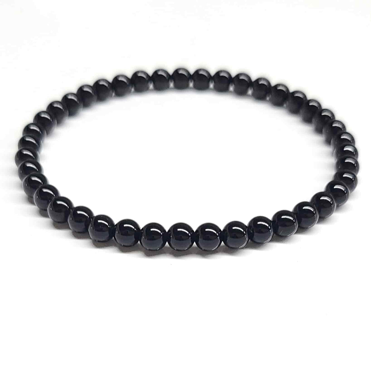 Black Onyx Round Bead Bracelet - Gentle Protection