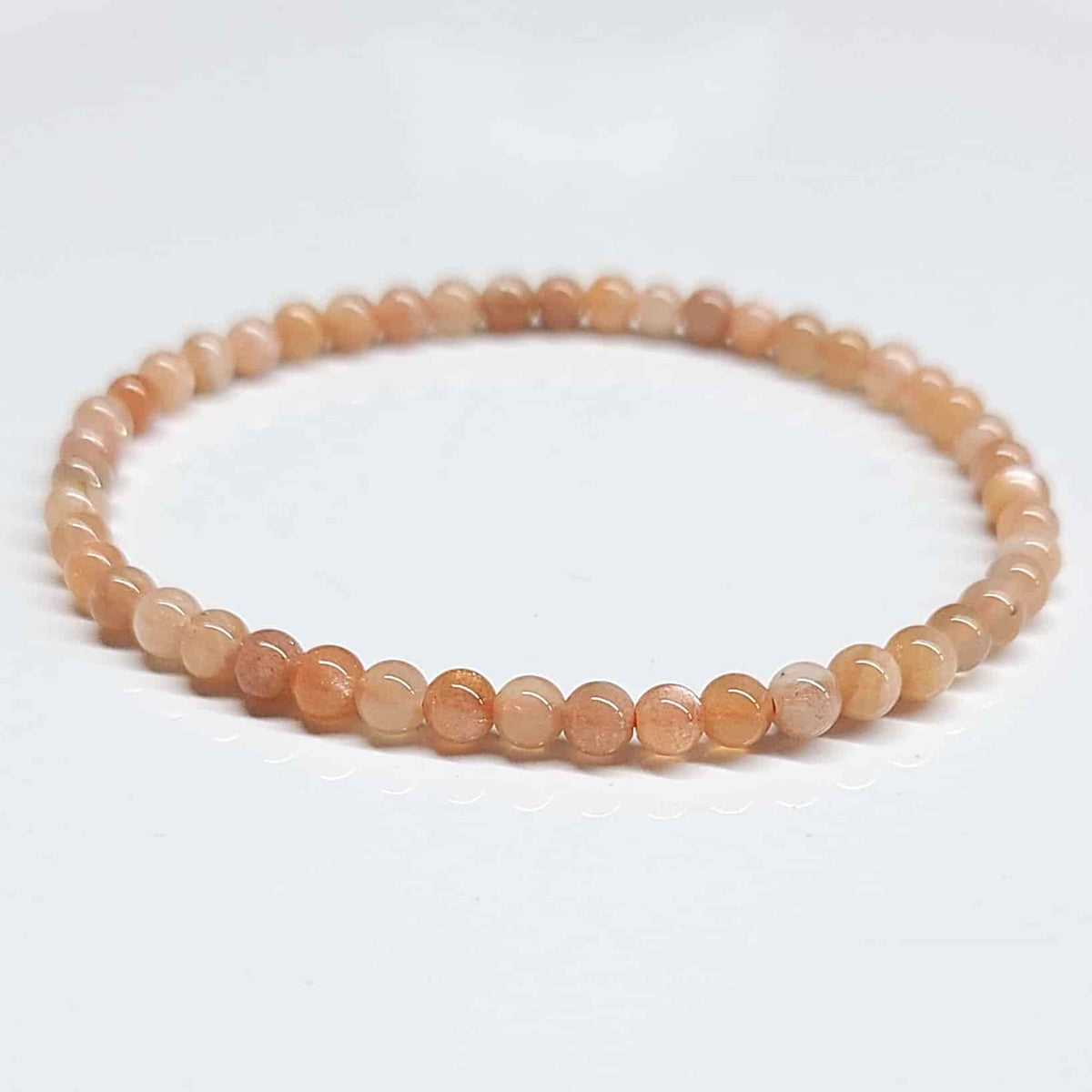 Moonstone Round Bead Bracelet - The Traveler's Stone