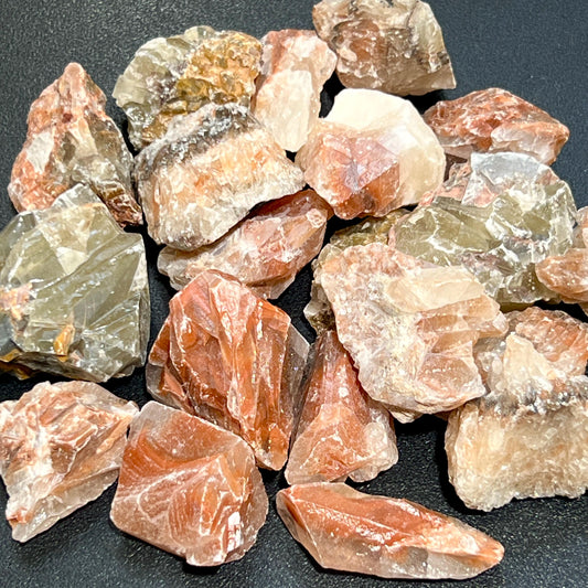 Red Green Calcite Crystal Rough Raw Stones (By The Piece or Pound)