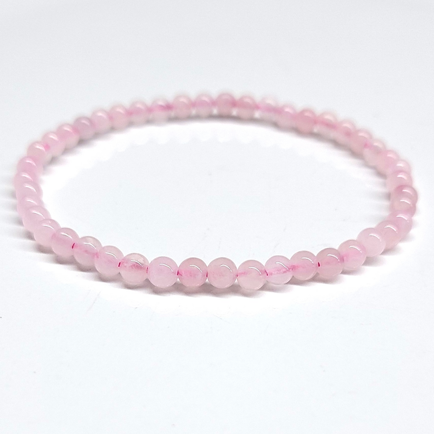 Rose Quartz Round Bead Bracelet - The Mother Stone