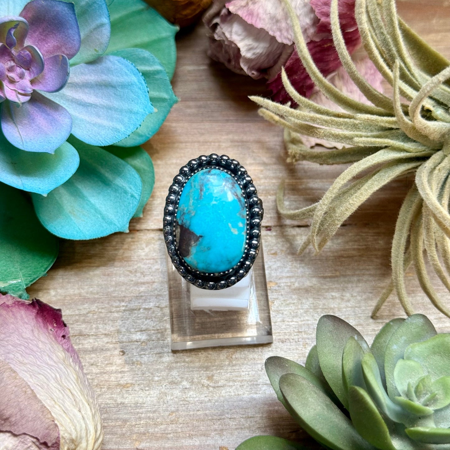 MJ Ring - Turquoise Oval Adjustable Ring