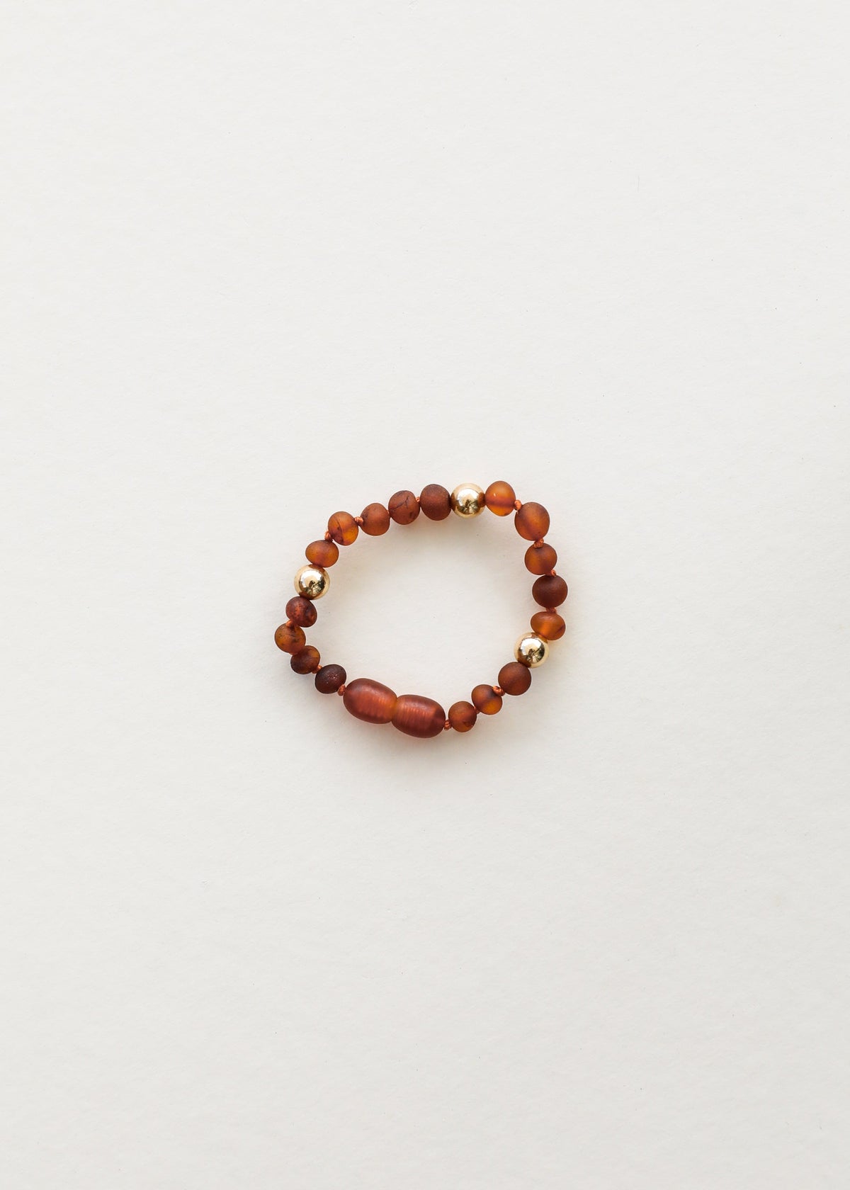 Raw Cognac Baltic Sea Amber + 14K Gold Filled Halo || Anklet or Bracelet