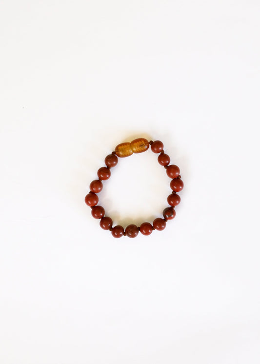 Pure Gemstone + Red Jasper || Anklet or Bracelet
