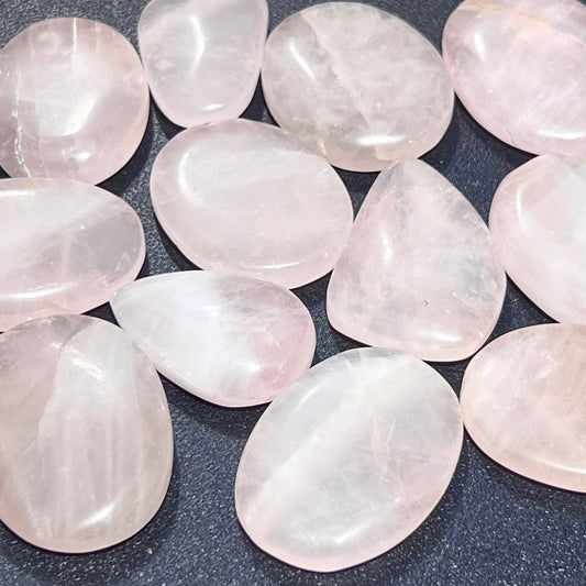 Pink Rose Quartz Crystal Cabochons