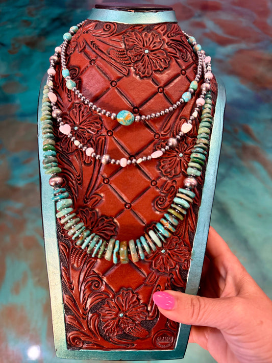 One Time Pieces – Sleeping Beauty, Pink Conch & Turquoise Necklace Collection