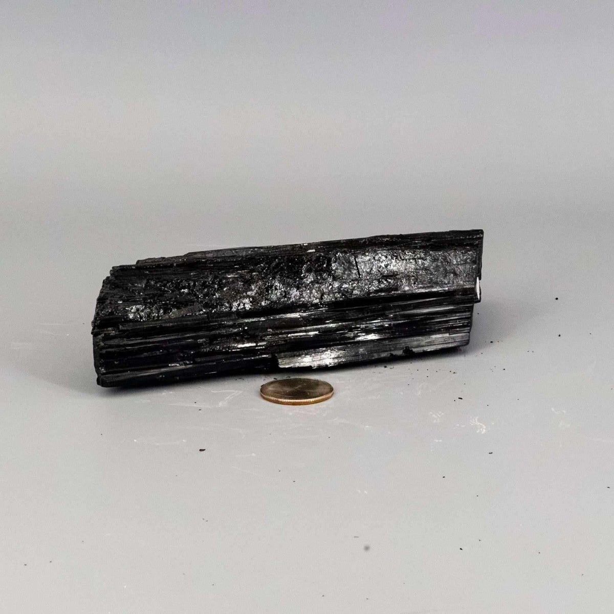Black Tourmaline Crystal Raw Hunk Elongated Specimen