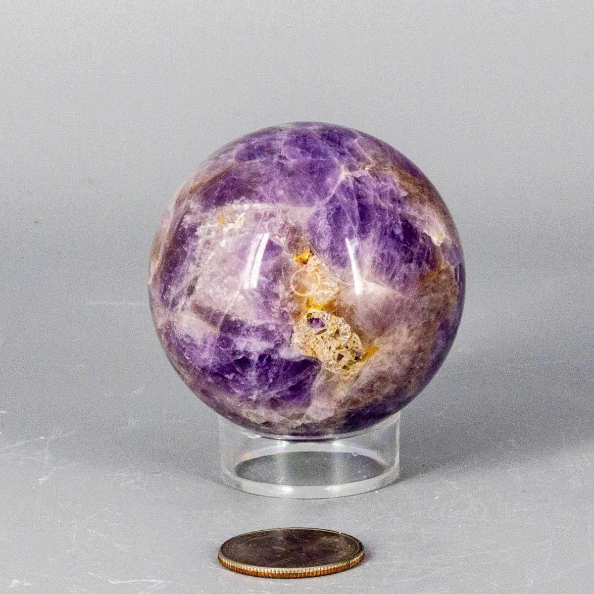Dream Amethyst Crystal Sphere Polished Natural Specimen