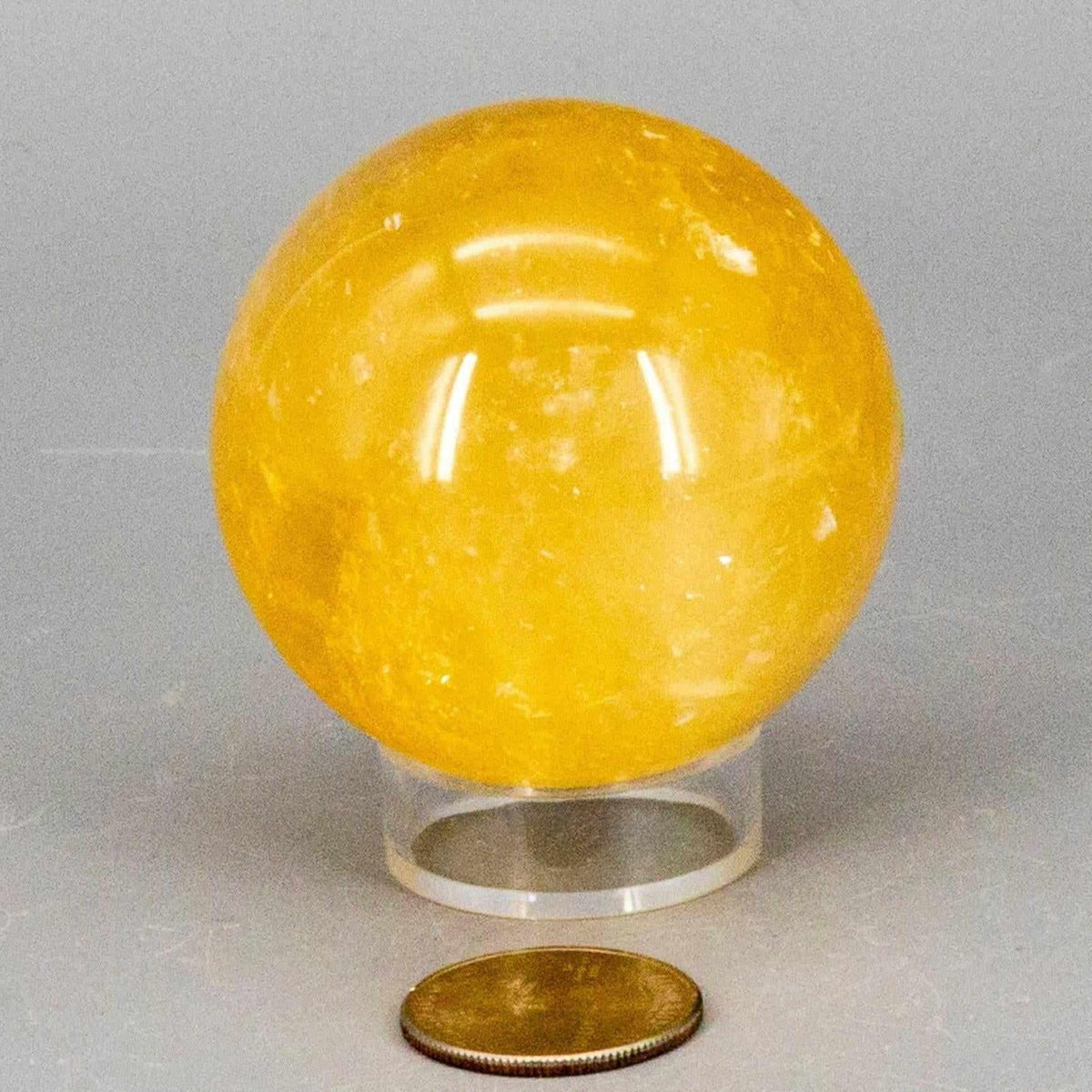 Honey Calcite Sphere 54mm and 56mm Warm Golden Crystal