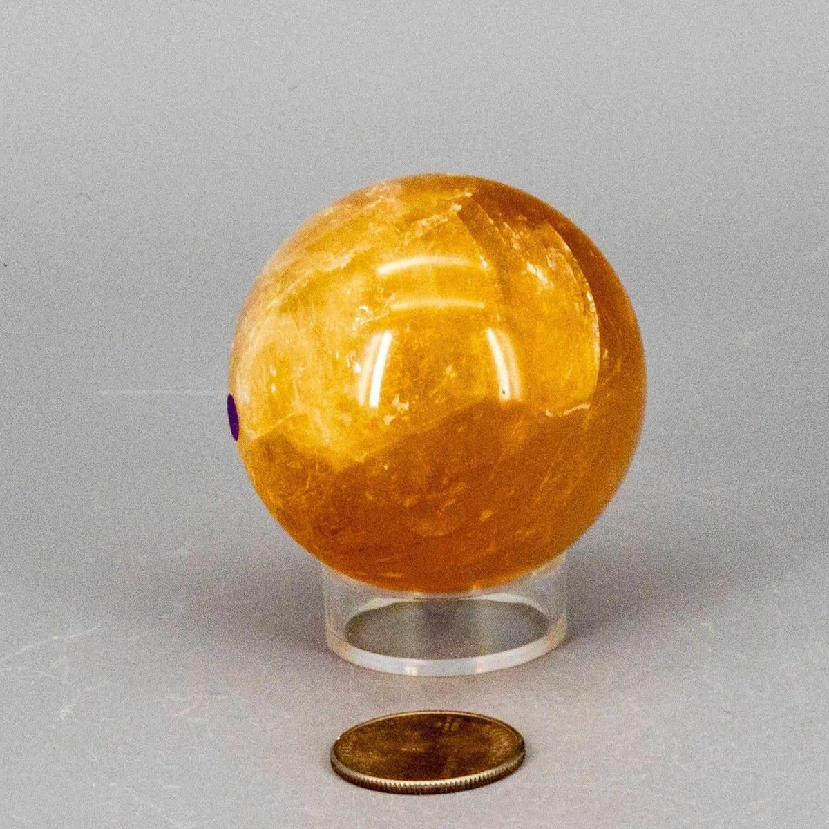 Honey Calcite Sphere 54mm and 56mm Warm Golden Crystal