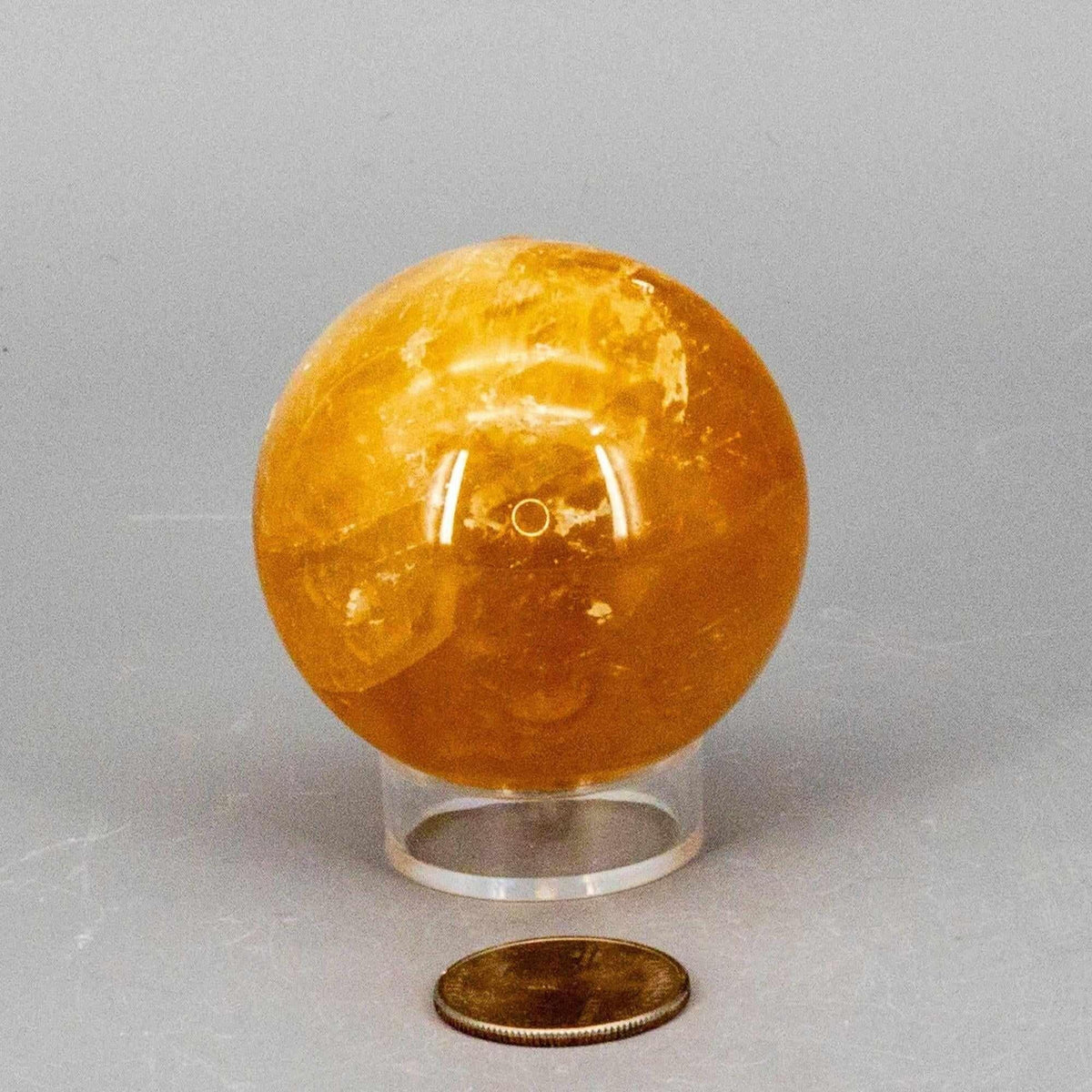 Honey Calcite Sphere 54mm and 56mm Warm Golden Crystal