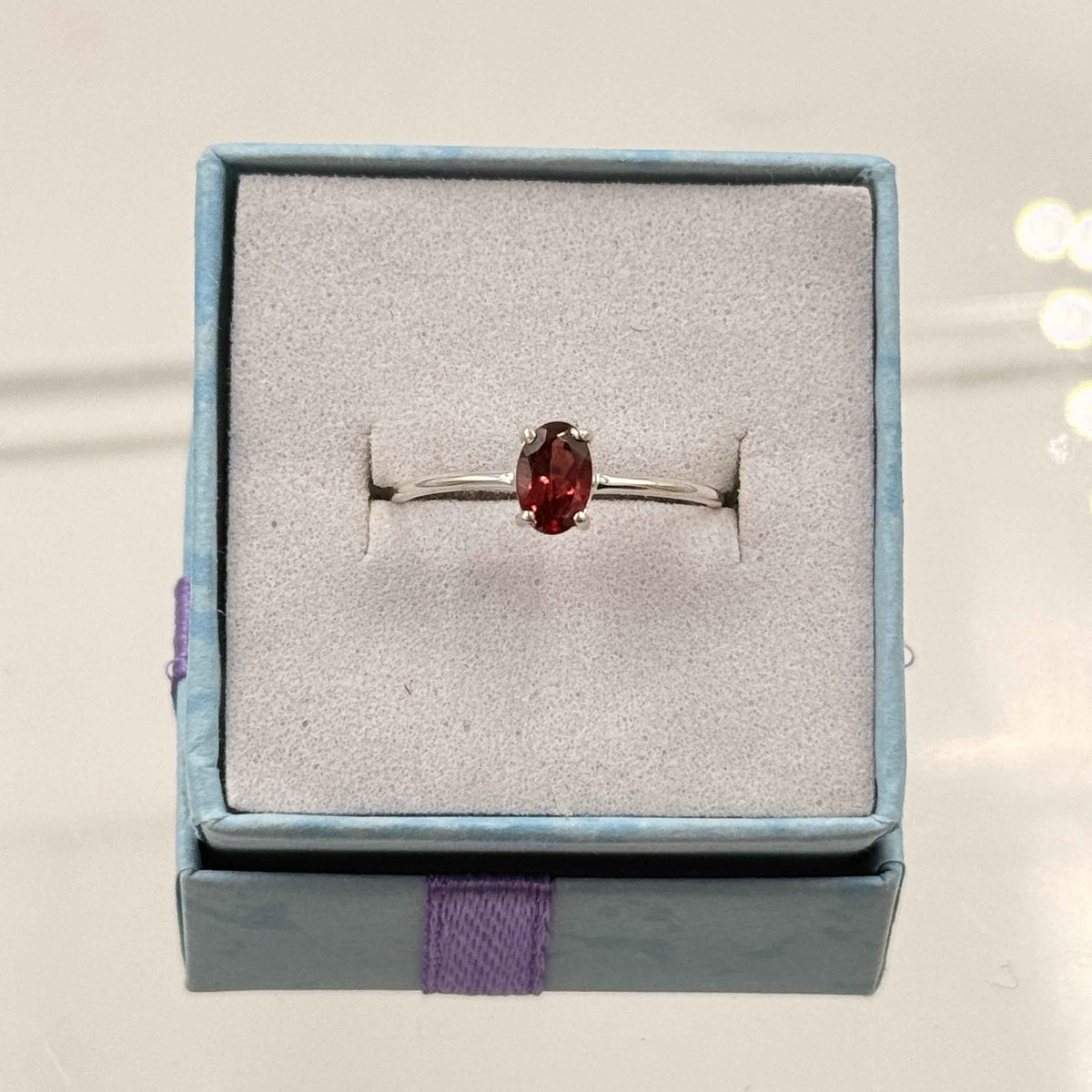 Dainty Garnet Ring