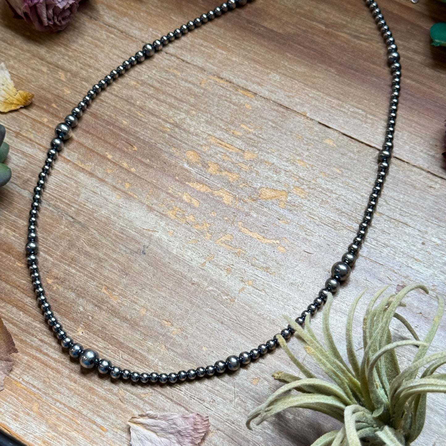 4mm Sterling Silver Graduated Pearl Necklace – 22"
