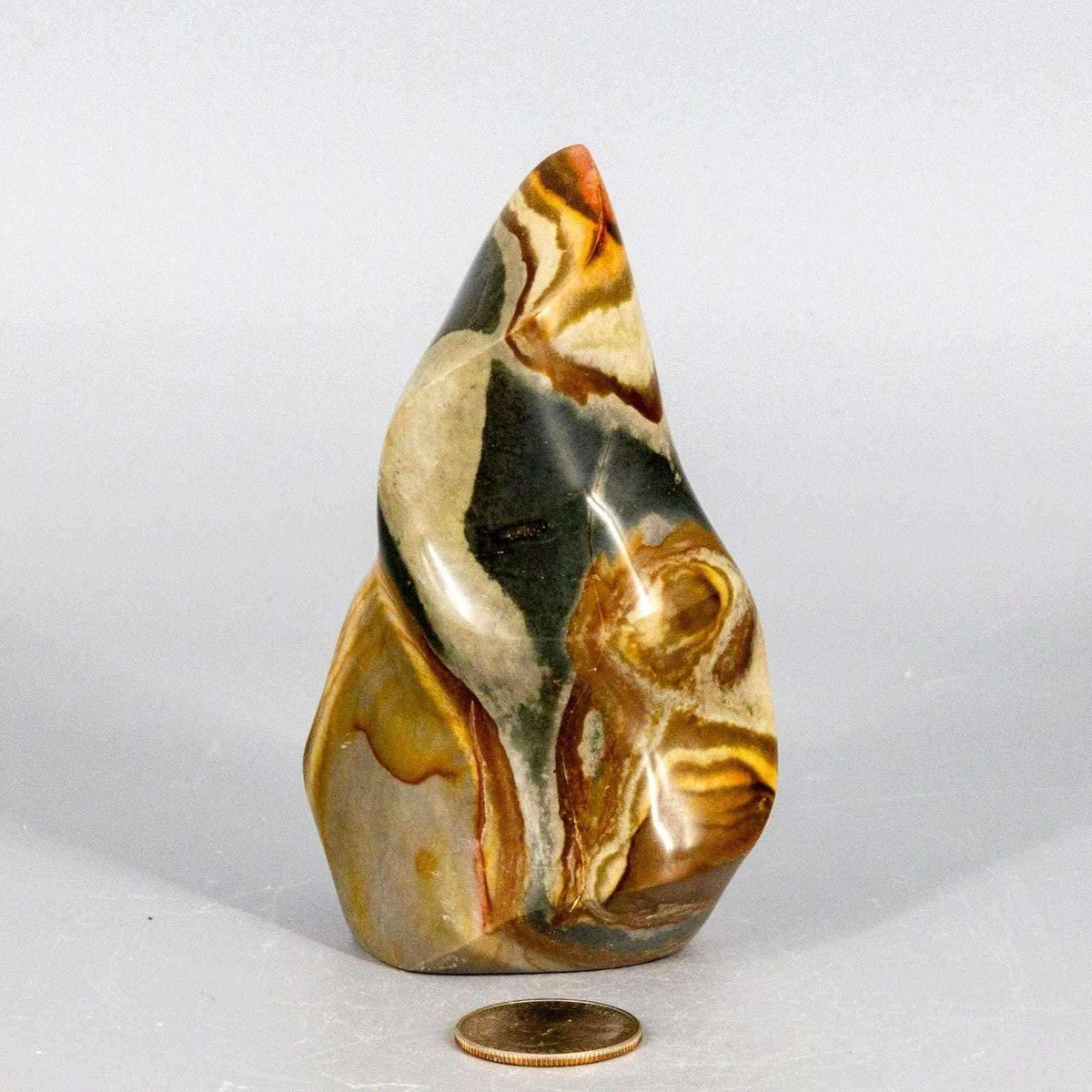 Polychrome Jasper Crystal Flame Polished Madagascar