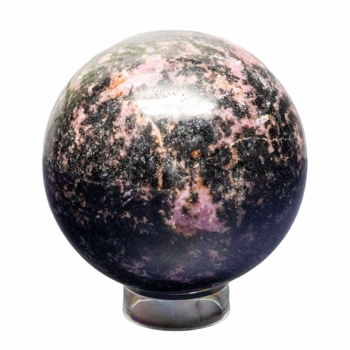 Rhodonite Polished Crystal Sphere for Emotional Healing
