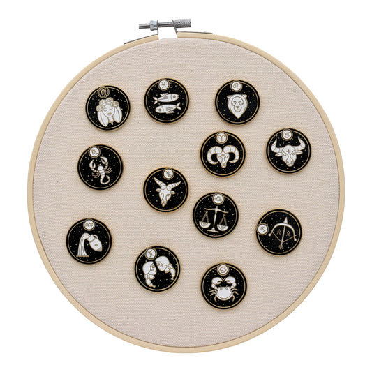 Astrological Zodiac Sign Pin - Star Sign / Astrology Enamel Pins for Birth Sign / Birthday Gift