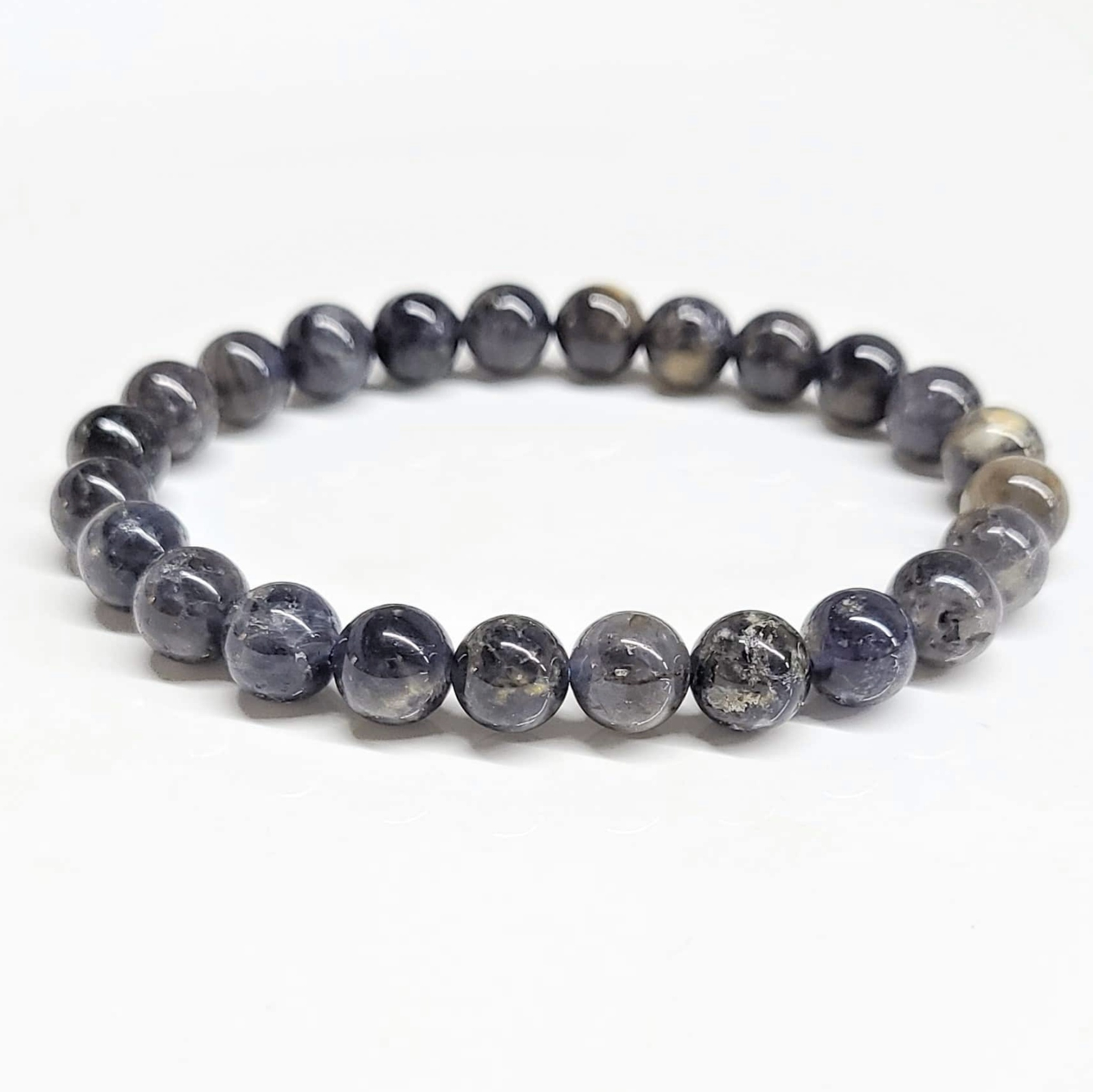 Iolite Round Bead Bracelet