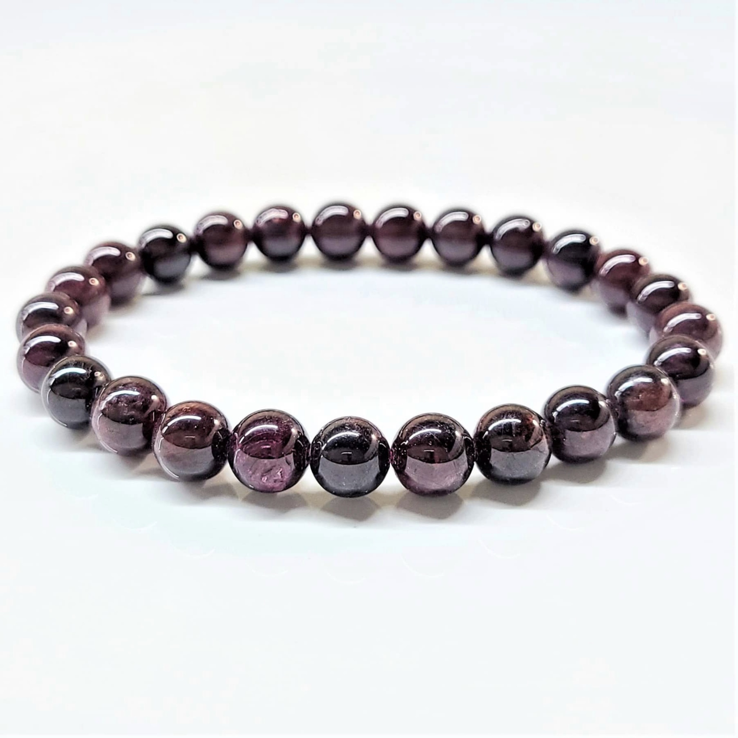Garnet Round Bead Bracelet - Stone of Passion & Vitality