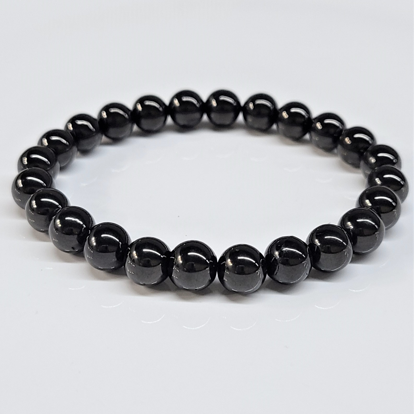Jet Round Bead Bracelet - The Healer