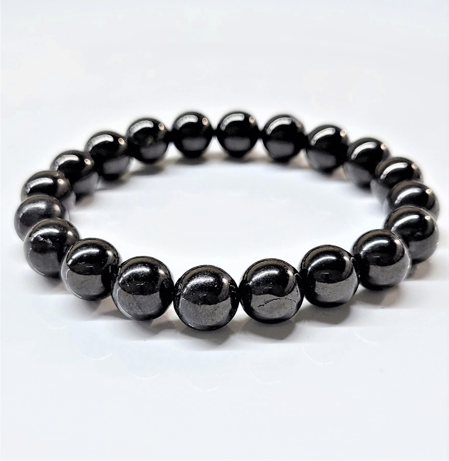 Jet Round Bead Bracelet - The Healer