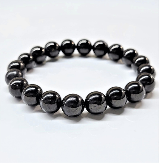 Jet Round Bead Bracelet - The Healer