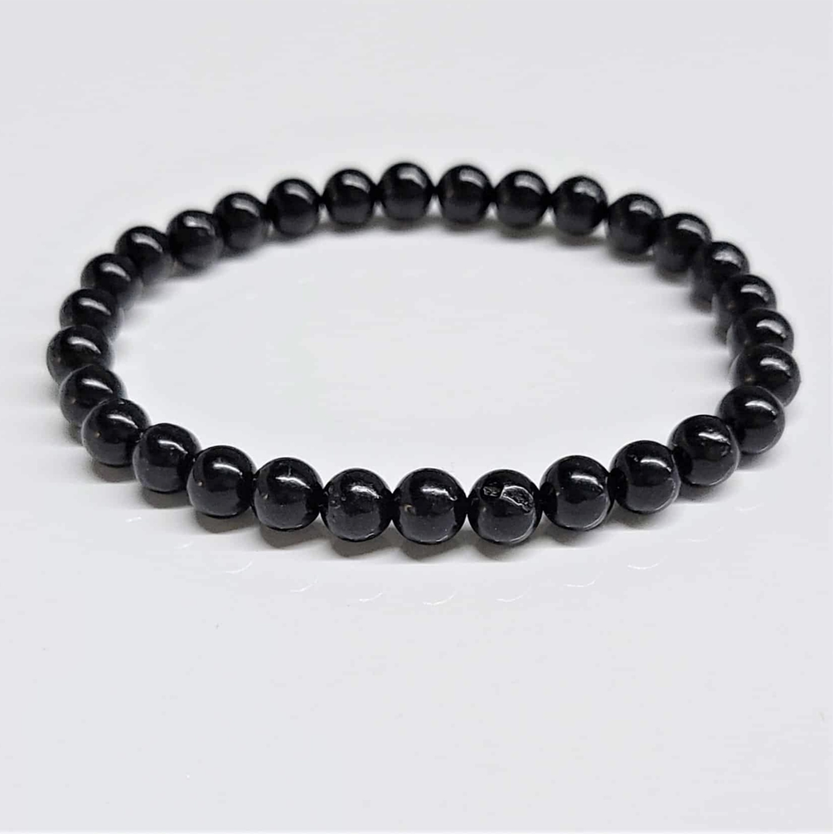 Jet Round Bead Bracelet - The Healer