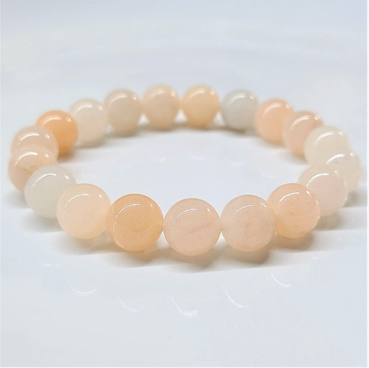 Pink Aventurine Round Bead Bracelet