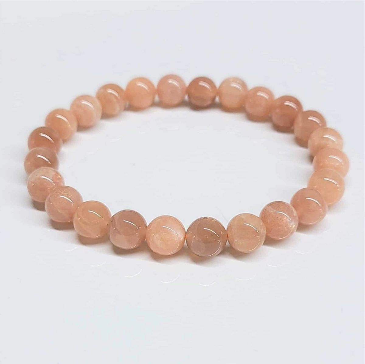 Sunstone Round Bead Bracelet - Stone of Joy & Motivation
