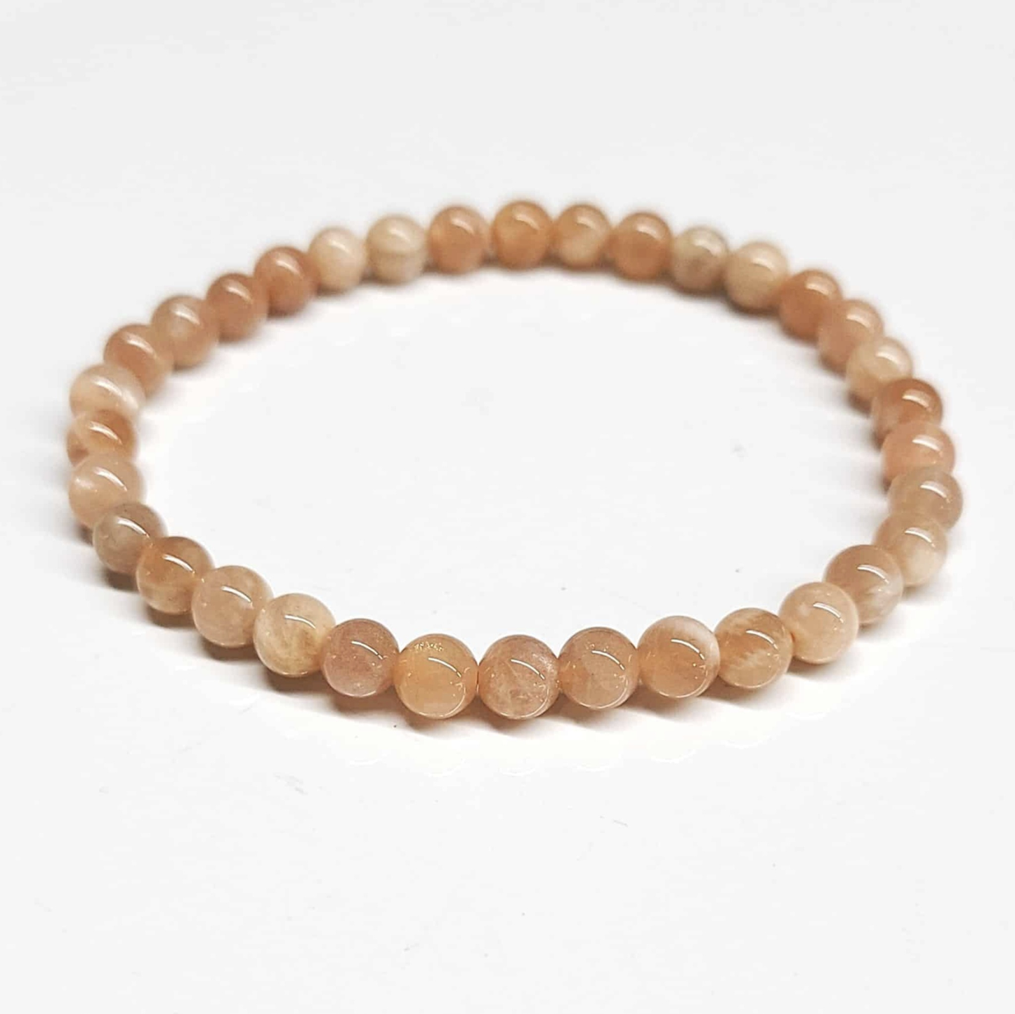 Sunstone Round Bead Bracelet - Stone of Joy & Motivation