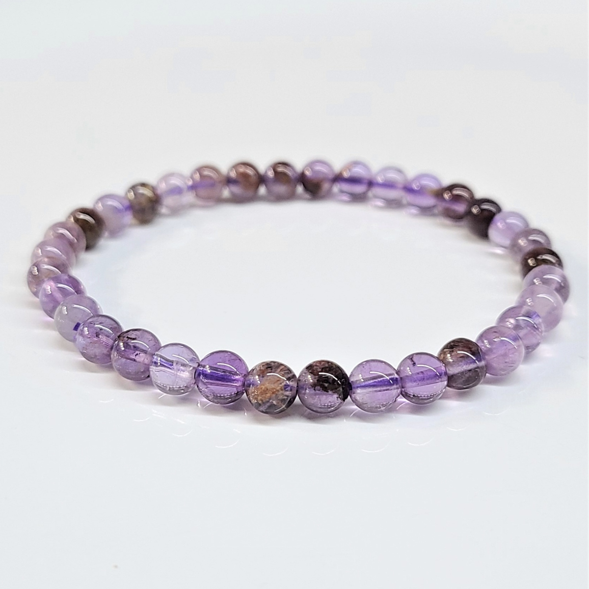 Super 7 Round Bead Bracelet - Stone of Ascension & Manifestation
