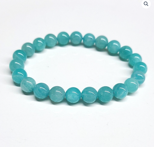 Amazonite (AA) Round Bead Bracelet 8mm - Integrity
