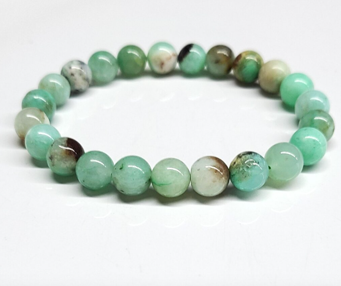 Chrysoprase Round Bead Bracelet 8mm - Grace