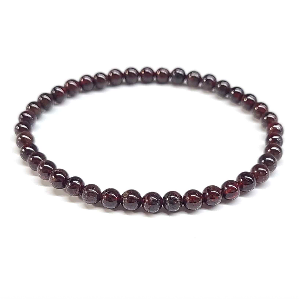 Garnet Round Bead Bracelet - Stone of Passion & Vitality