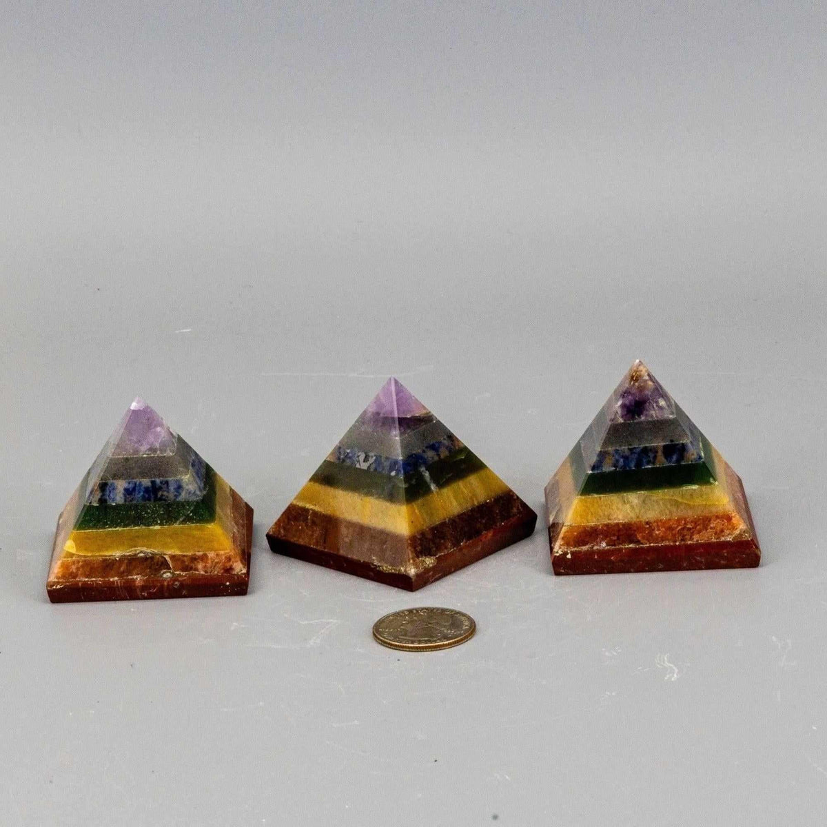 Seven Chakra Crystal Pyramid Natural Healing Stone