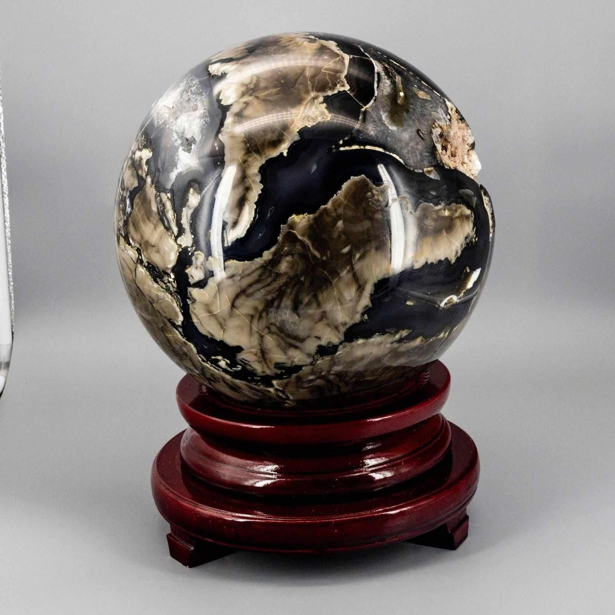 Volcano Agate Crystal Sphere XXL UV Reactive Collector
