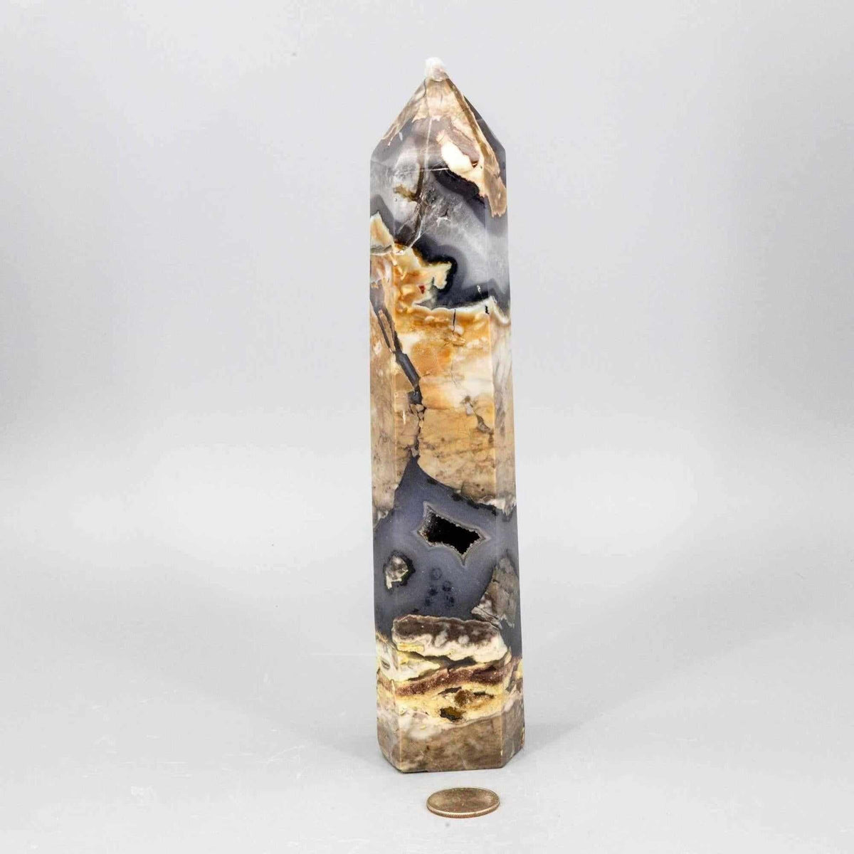 Volcano Agate Tower XL UV Reactive Crystal Tower