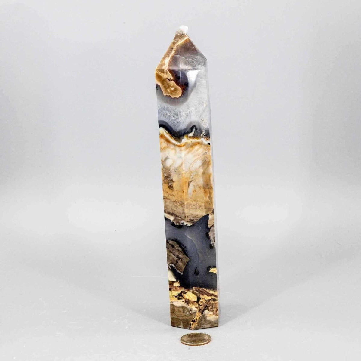 Volcano Agate Tower XL UV Reactive Crystal Tower