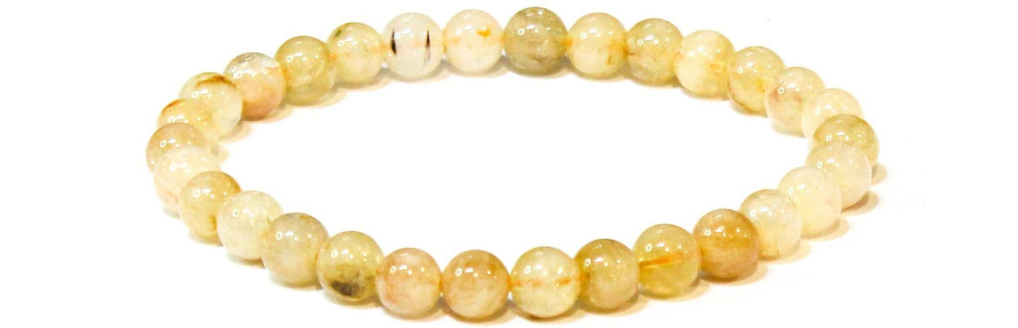 Citrine Round Bead Bracelet - Stone of Abundance