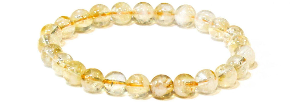 Citrine Round Bead Bracelet - Stone of Abundance