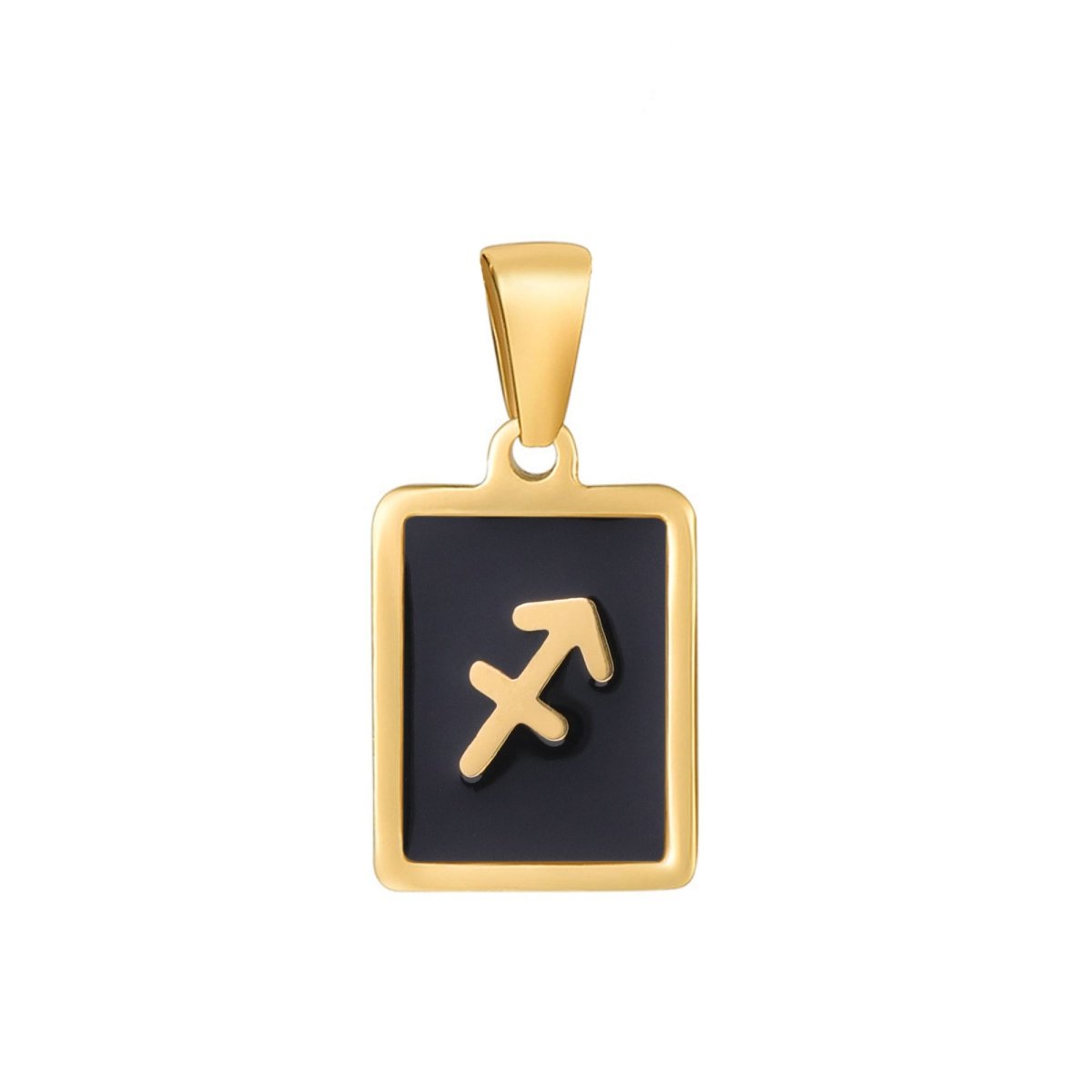 Dainty 24K Gold Filled Zodiac Sign Tag Astrology Horoscope Stainless Steel Pendants Unisex Jewelry | A-A1767-A-A1772