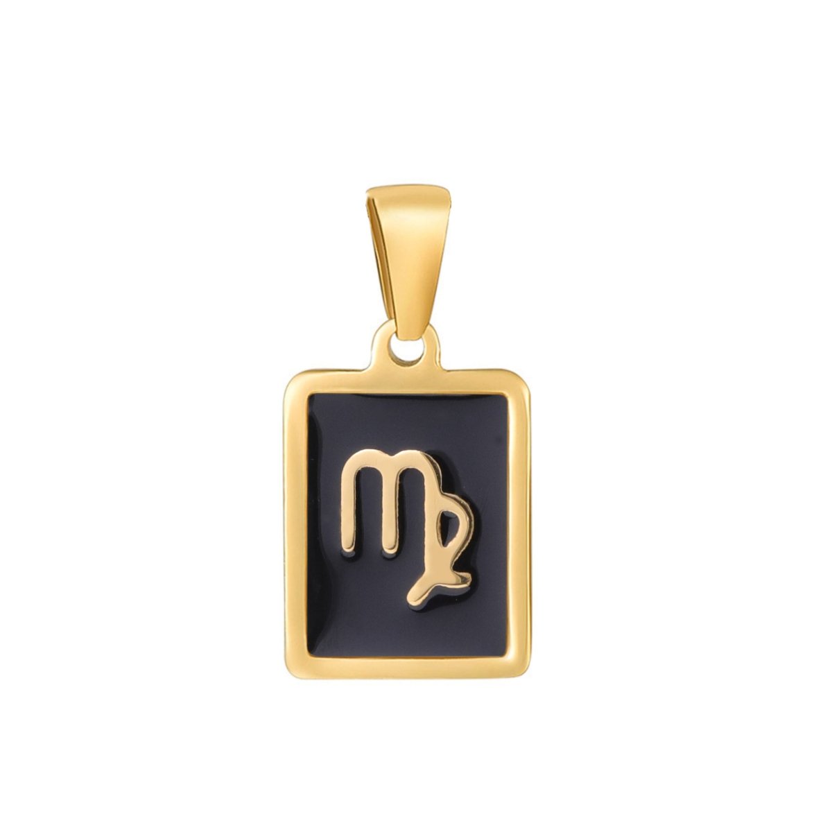 Dainty 24K Gold Filled Zodiac Sign Tag Astrology Horoscope Stainless Steel Pendants Unisex Jewelry | A-A1767-A-A1772